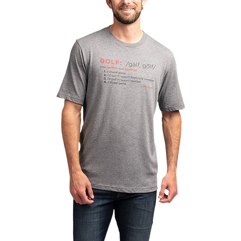 TravisMathew Trail Magic Golf T-Shirt Heather Quiet Shade – SS20 Men