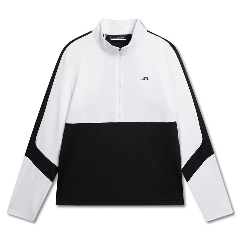 J.Lindeberg Carl Mid Layer Golf Pullover White – SS24 Men