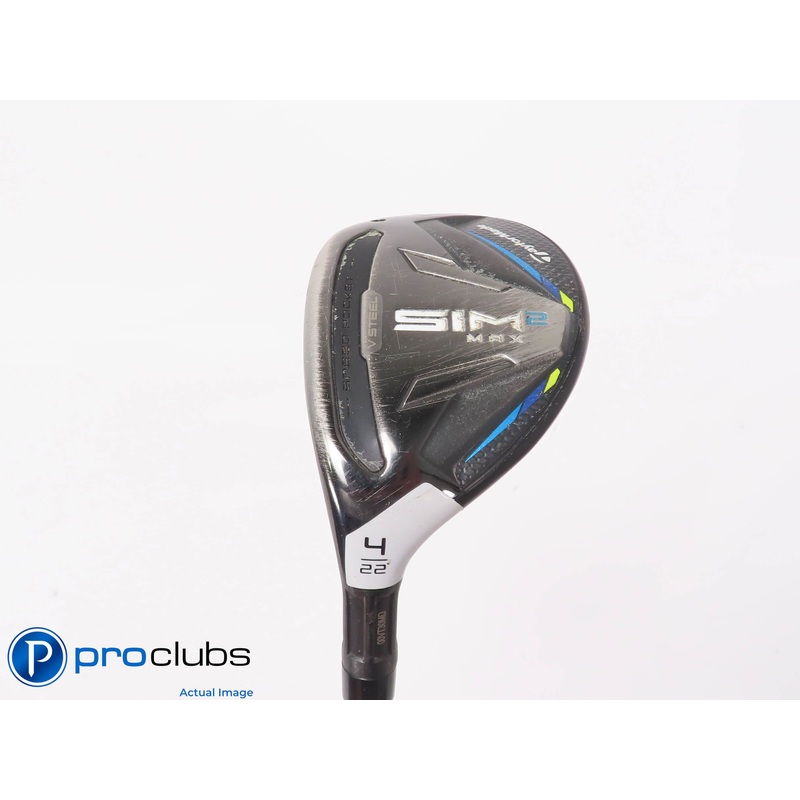Left Handed TaylorMade SIM 2 MAX 22* 4 Hybrid – Ventus Blue 6-R Regular – 446695