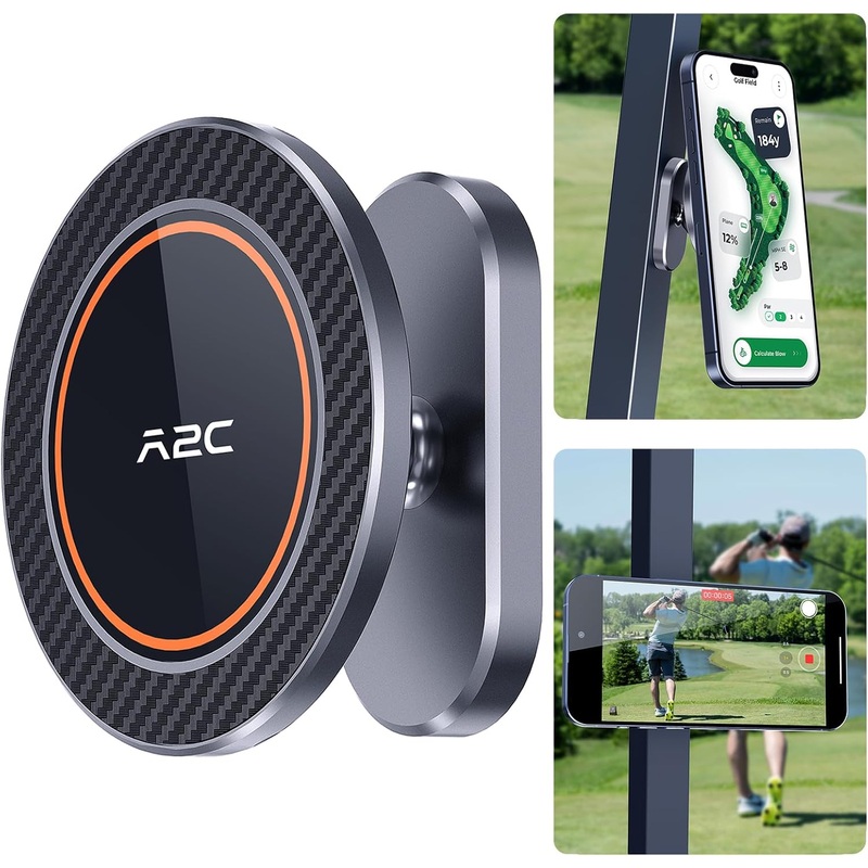 A2C Alloy Magnetic Golf Cart Phone Holder for MagSafe iPhone