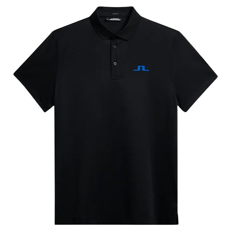 J.Lindeberg Bridge Regular Fit Golf Polo Black – SS24 Men