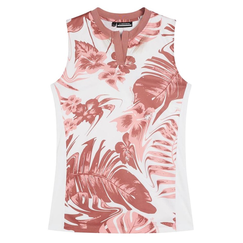 J.Lindeberg Meya Print Sleeveless Golf Top Hibiscus Pink – SS23 Women