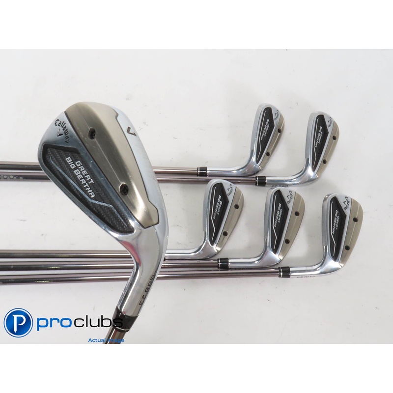 Nice Callaway ’23 GREAT BIG BERTHA 7-PW,AW,SW IRON SET Helium Senior Flex 419621