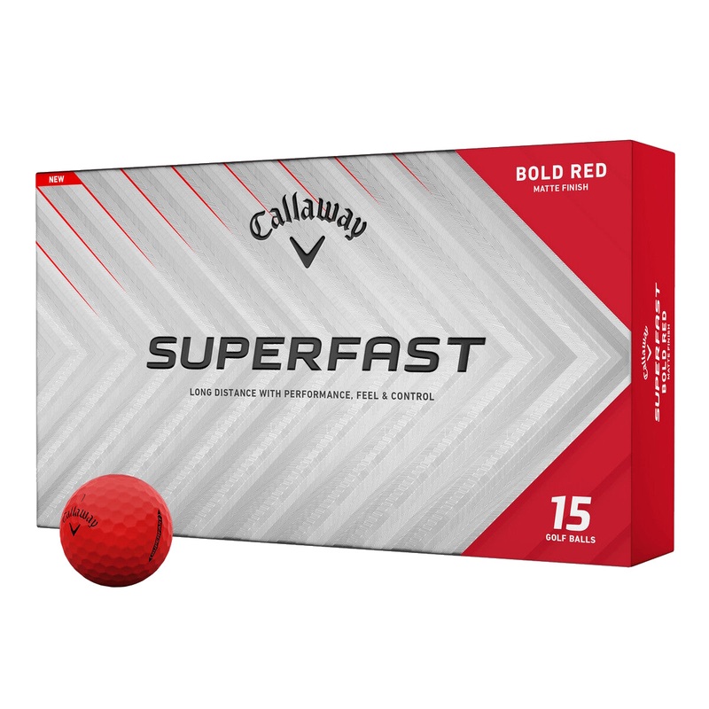 Callaway SuperFast Bold Red Golf Balls 2025 (15 Pack)