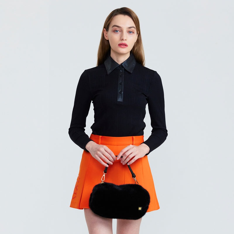 CELLTY BELTED FUR HANDWARMER BAG