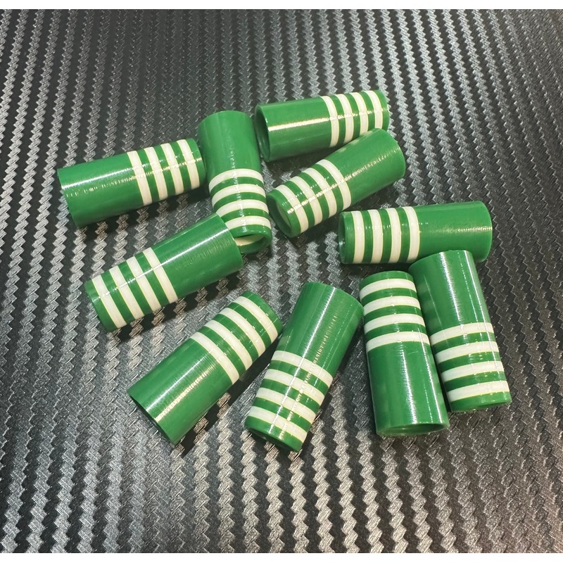 Custom Iron Ferrules 10 Pack – Green/White