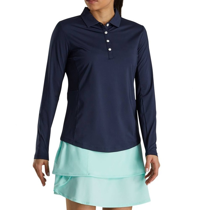 FootJoy Longsleeve Sun Protection Golf Polo Navy – FA21 Women