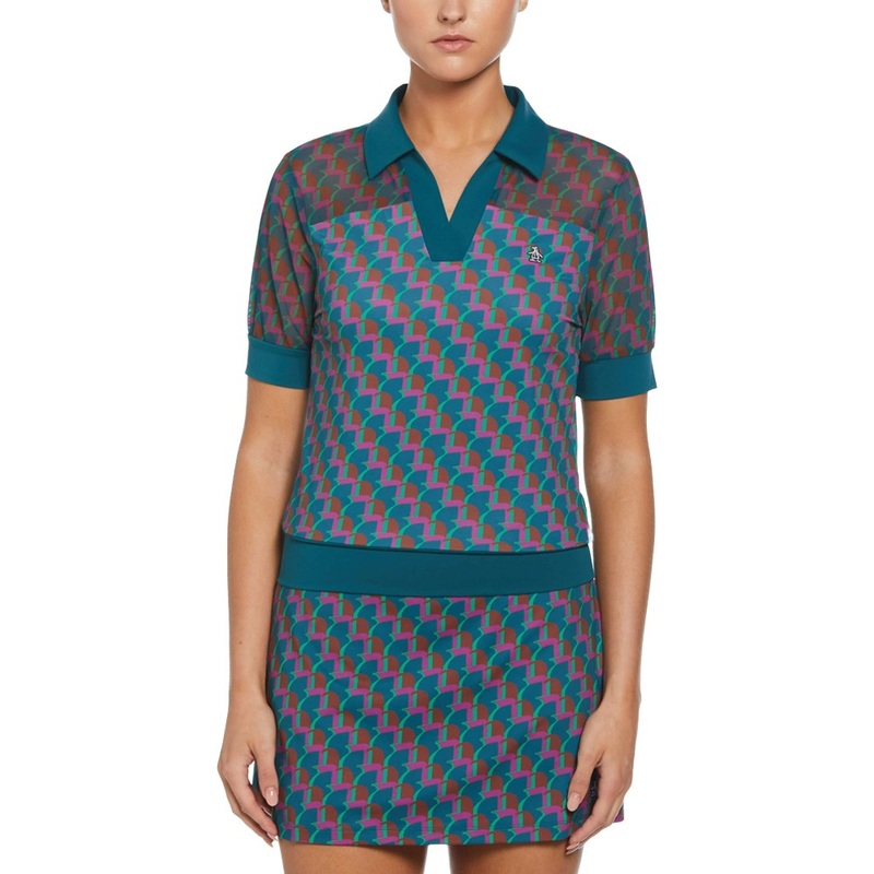 Original Penguin Print Golf Shirt Chesapeake Bay – FA24 Women