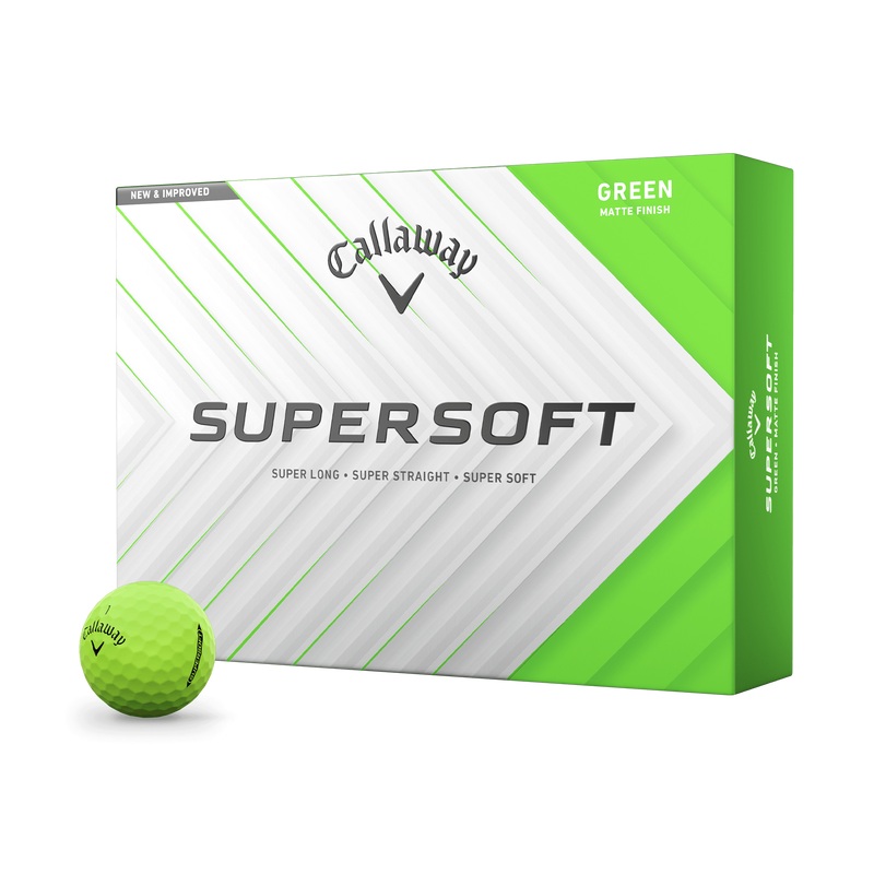 Custom Logo Callaway Supersoft Golf Balls – Matte Green – 2025