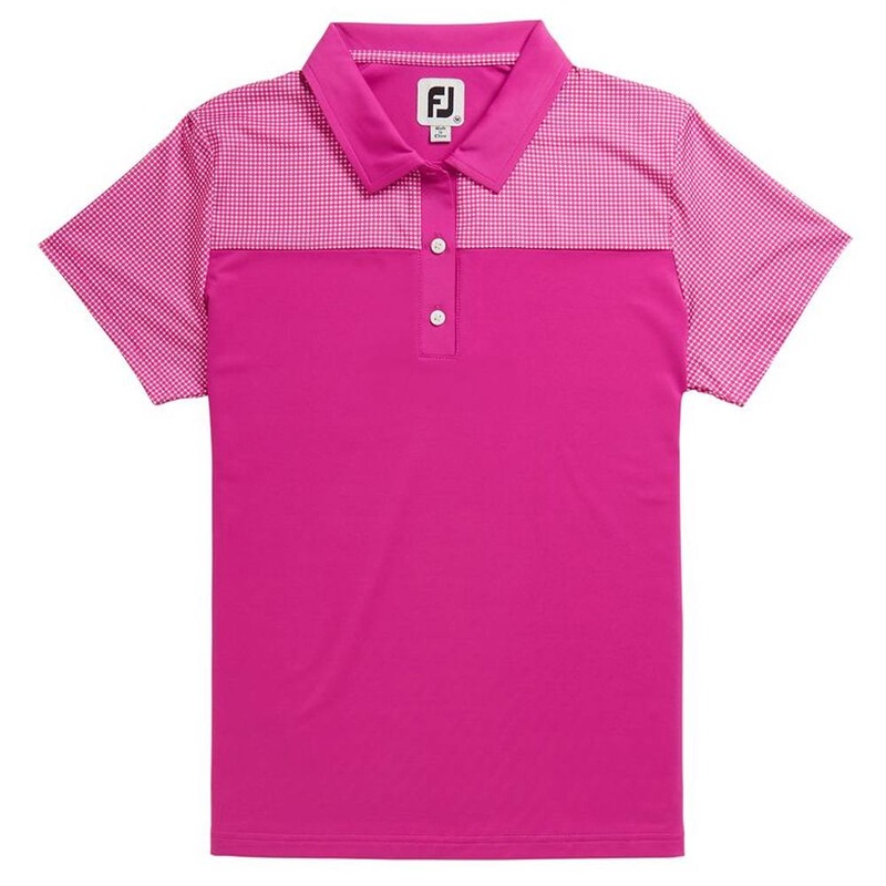 FootJoy Dot Print Yoke Golf Polo Rose – 20 Women