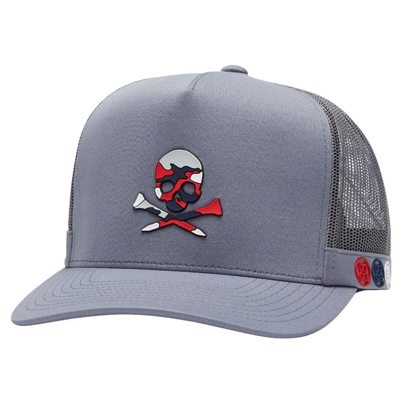 Gfore Camo Skull & T’s Interlock Knit Trucker Golf Cap 2023