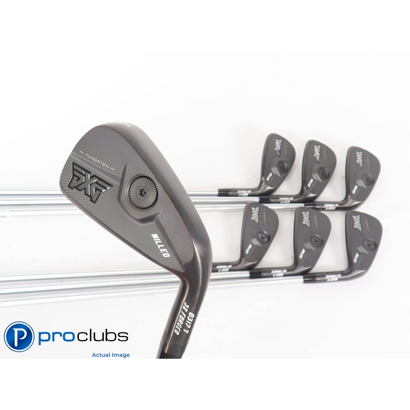 Mint PXG 0317T Milled Black 4-PW IRON SET -KBS CTaper Lite 110 Stiff Flex 448587
