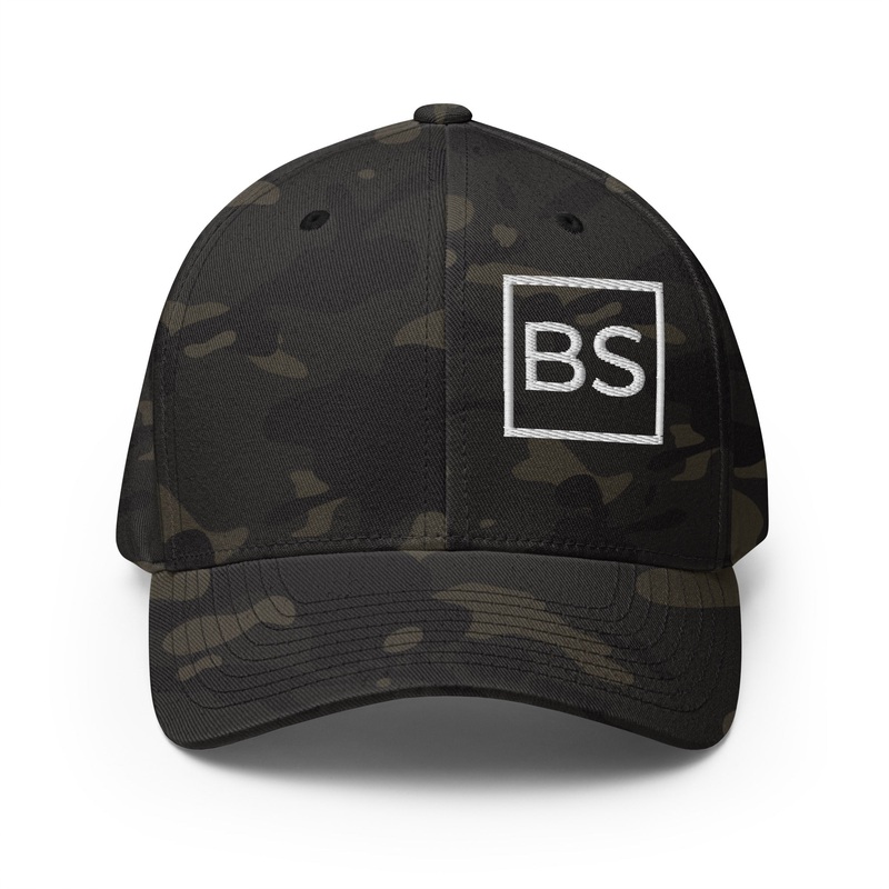 All BS All Day White Logo Flexfit Hat