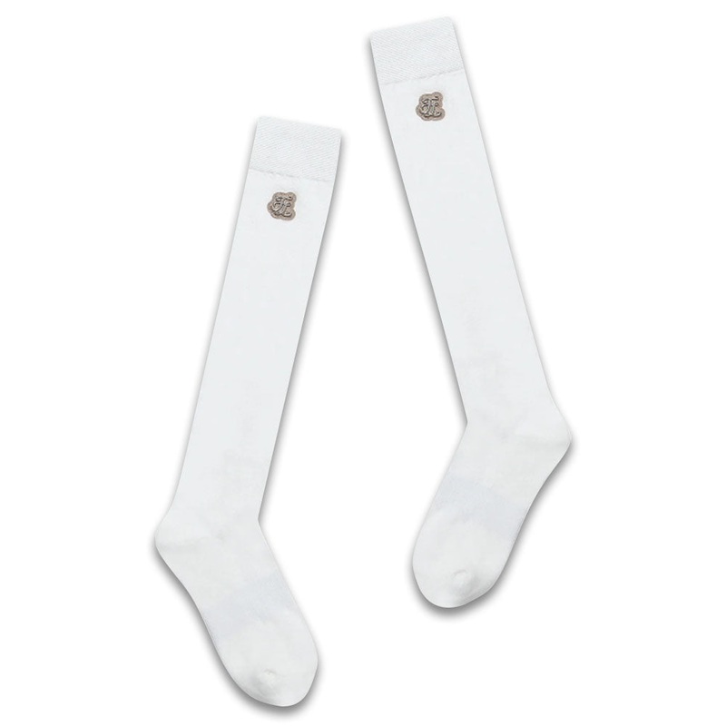 Fairliar White Patch Knee Golf Socks – 24 Women