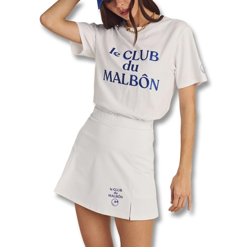 Malbon Ella High Waisted Golf Skirt White – SS25 Women