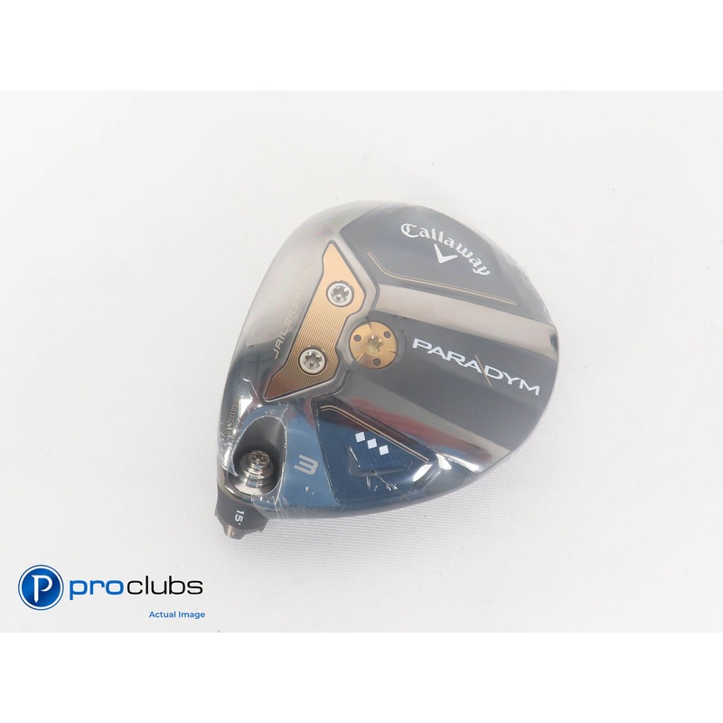New! Left Handed Callaway Paradym  15* – 3 Wood – Head Only – L/H – 381967