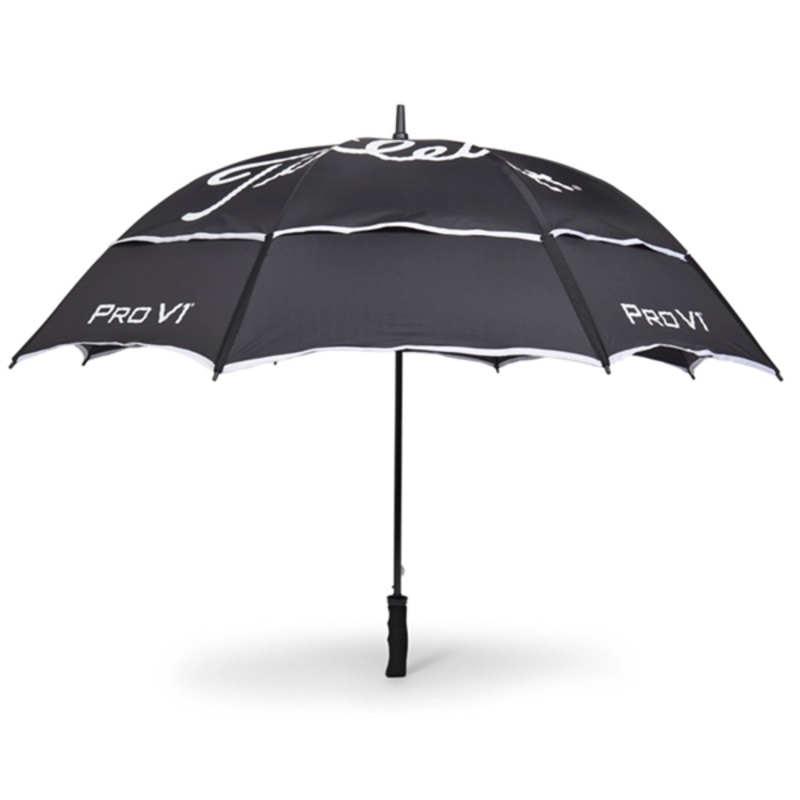 Titleist Tour Double Canopy Golf Umbrella – Black/White