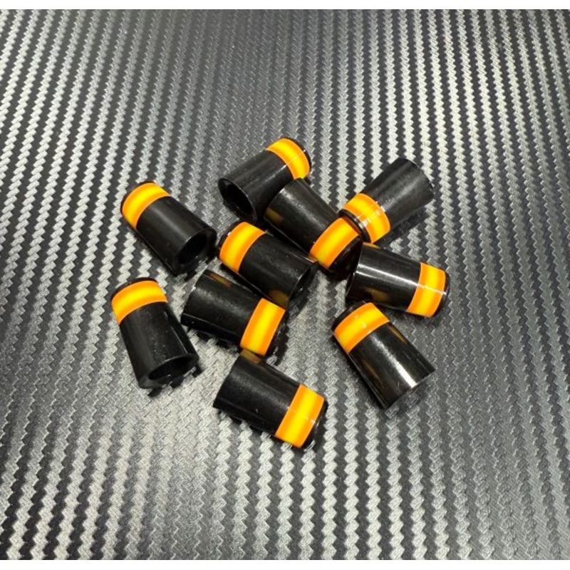 Custom Iron Ferrules 10 Pack – Black/Orange/Yellow