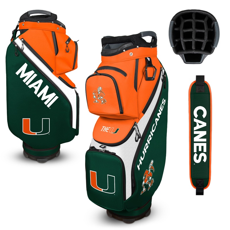 NCAA Team Effort Clubhouse Cooler Miami Hurricanes Cart Bag