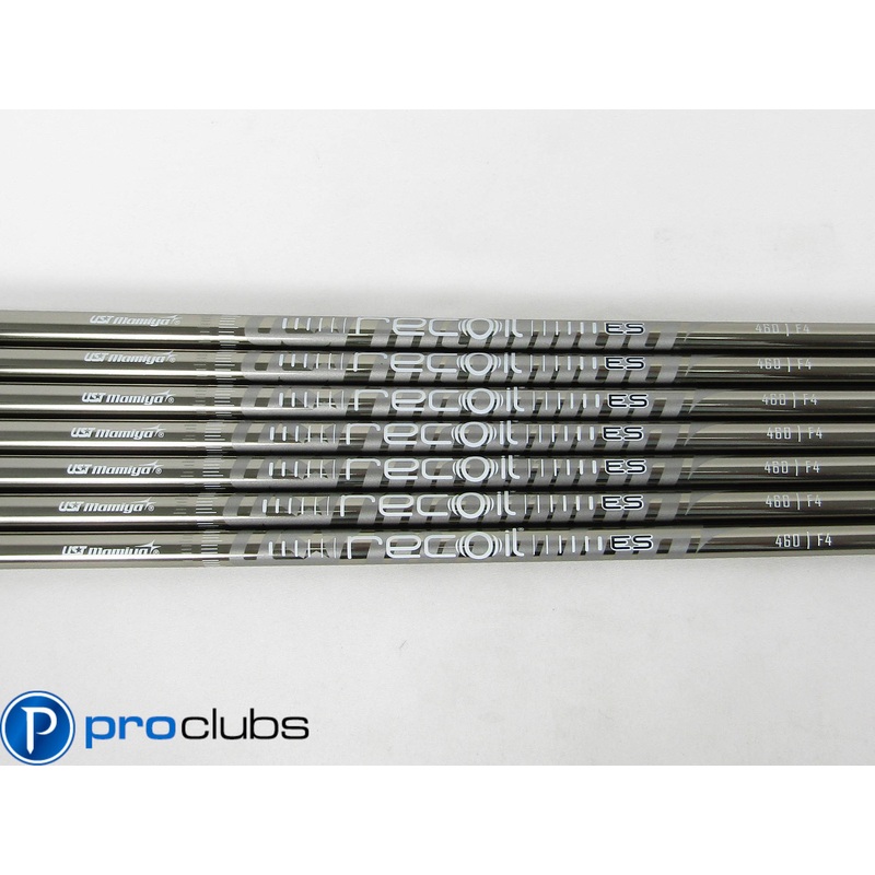 7pc NEW UST MAMIYA RECOIL ES 460 F4 STIFF FLEX GRAPHITE IRON SHAFTS .370 #448653