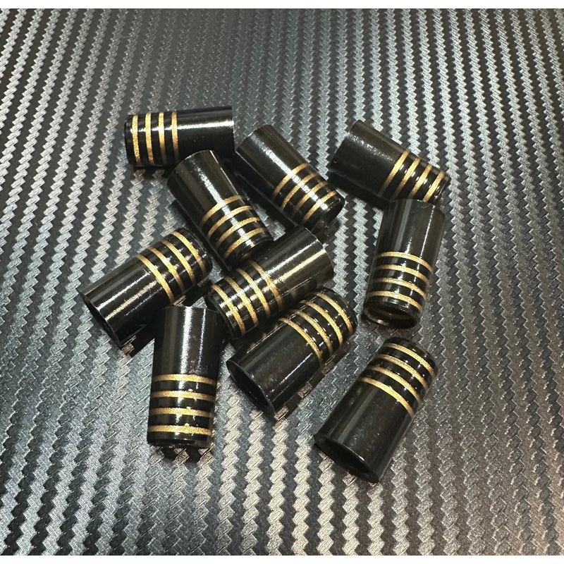Custom Iron Ferrules 10 Pack – Brown/Gold