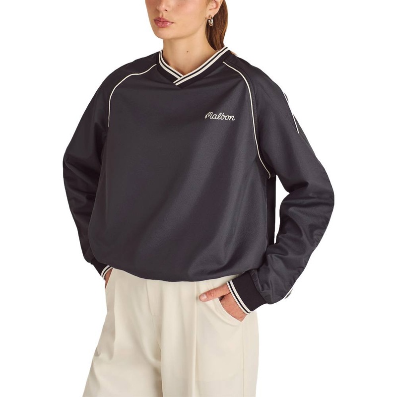 Malbon Alessia Windbreaker Golf Pullover Black – SS25 Women