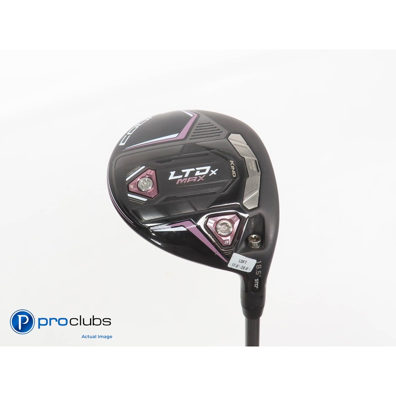 Ladies Cobra KING LTDx MAX 18.5* 3 WOOD Blk/Pink- Riptide 40g Ladies Flex 379207