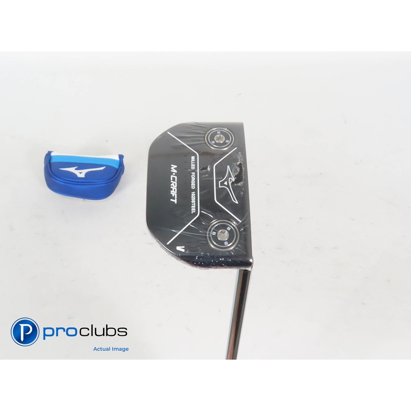 New! Mizuno M-Craft V Black 35″ Putter w/Cover – 421830