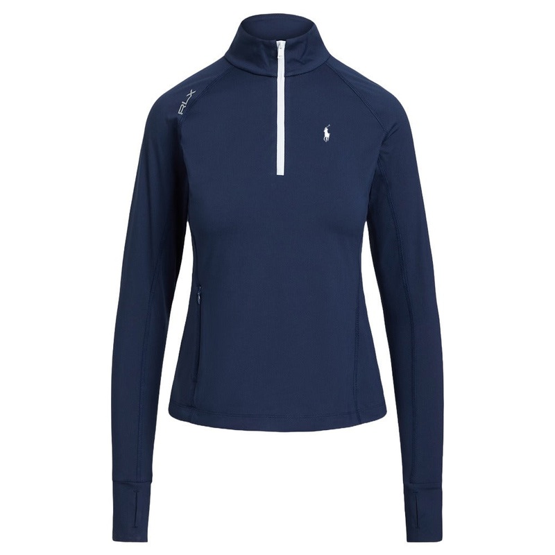 Ralph Lauren Stretch Jersey UV 1/4 Zip Golf Pullover Refined Navy – FW24 Women