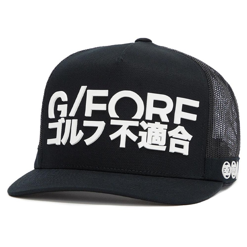 Gfore J4 Cotton Twill Tall Trucker Golf Cap Onyx – 24 Men