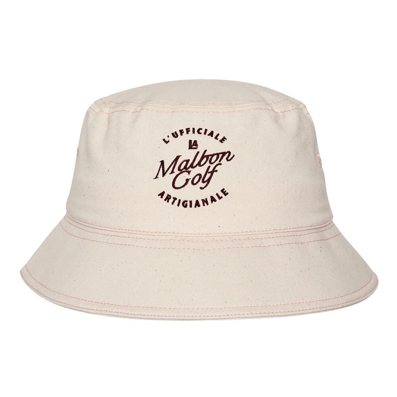Malbon Artigianale Golf Bucket Hat Ivory – SS25 Men