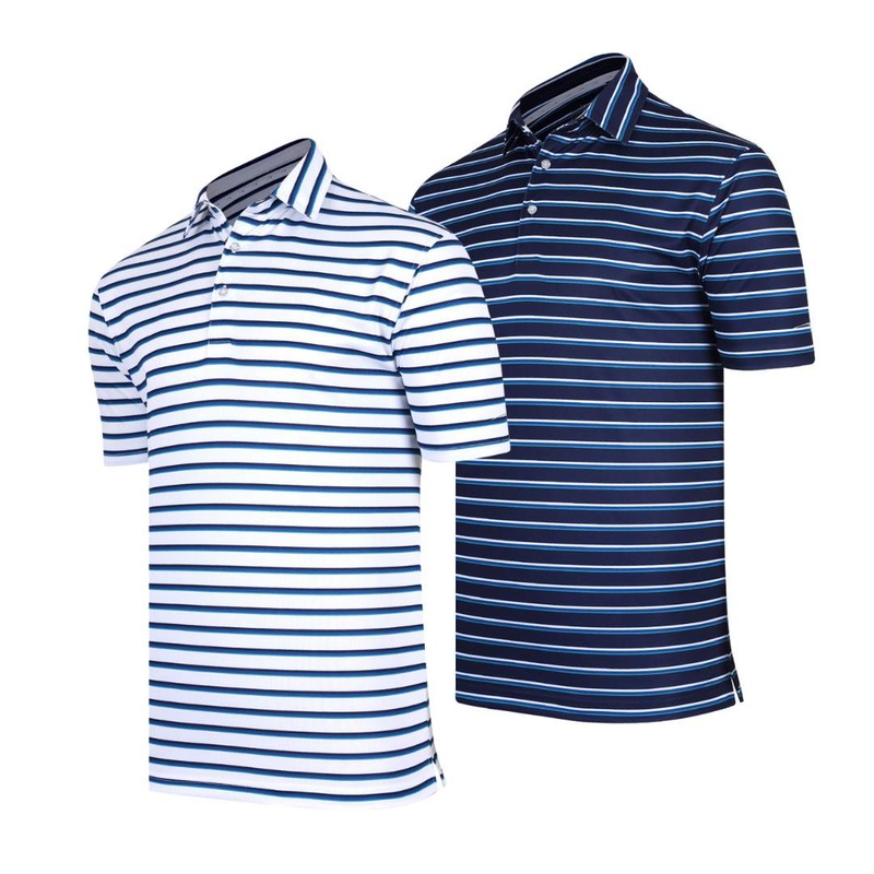 Backspin Men’s Stripe Golf Polo 2023