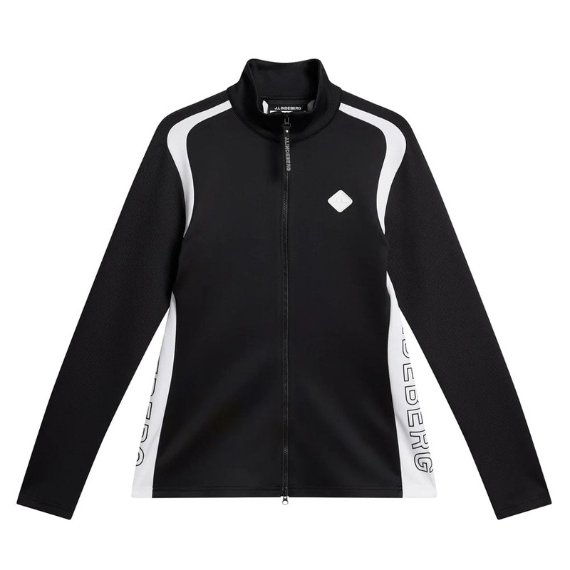 J.Lindeberg Solar Full Zip Mid Layer Golf Jacket Black – FW23 Women