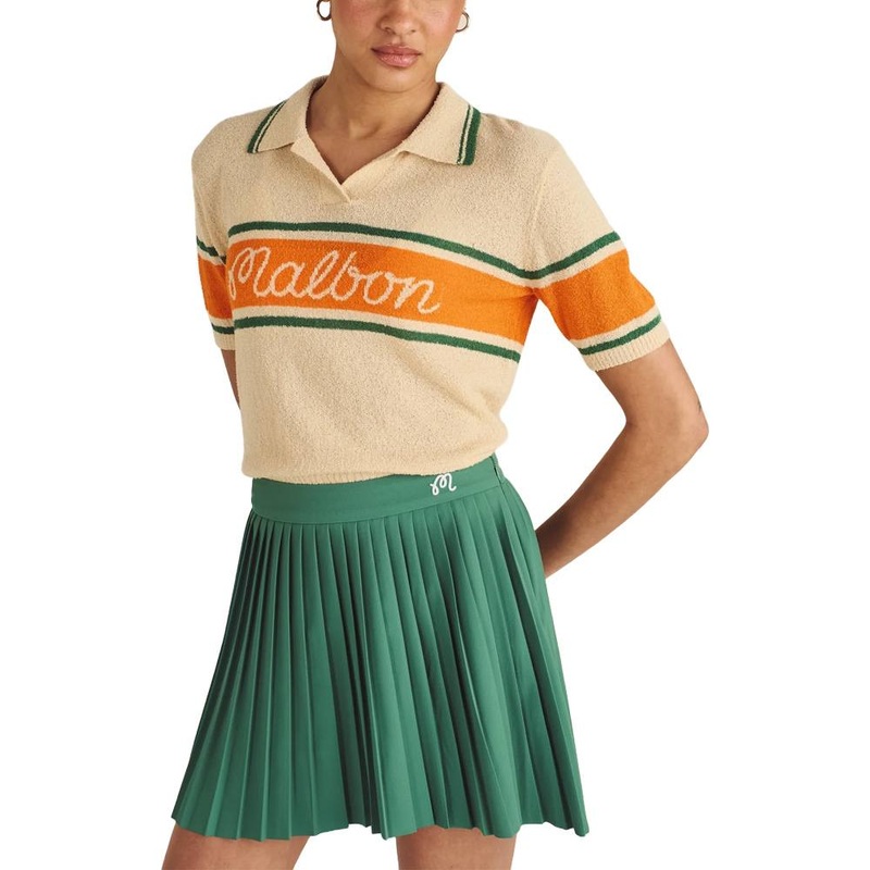 Malbon Jade Shortsleeve Sweater Golf Polo Custard – SS25 Women