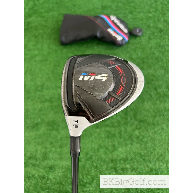 LH Taylormade M4 15 Degree 3 Wood w Headcover / Stiff