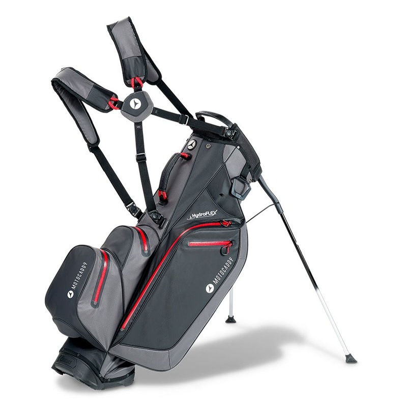 Motocaddy Hydroflex Golf Stand Bag –  Charcoal/Red