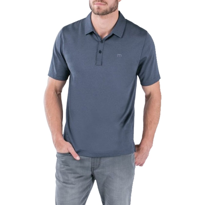 TravisMathew The Zinna Golf Polo Vintage Indigo/Black – FW24 Men
