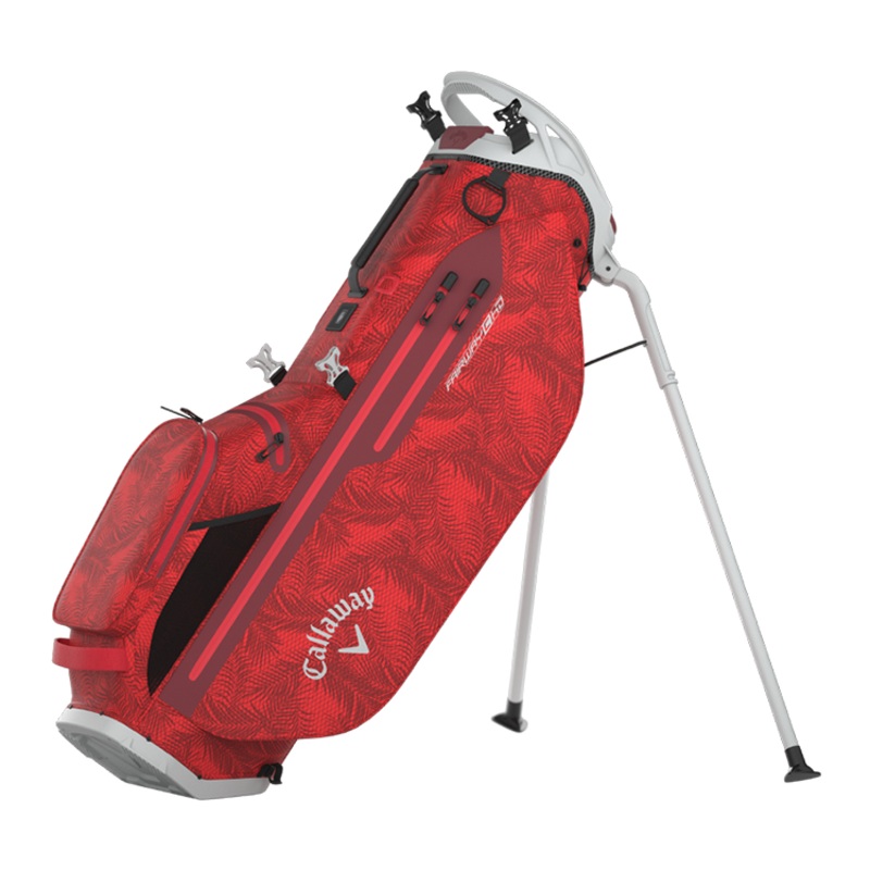 Callaway Fairway C HD golf Stand Bag – Red Palms/Light Grey