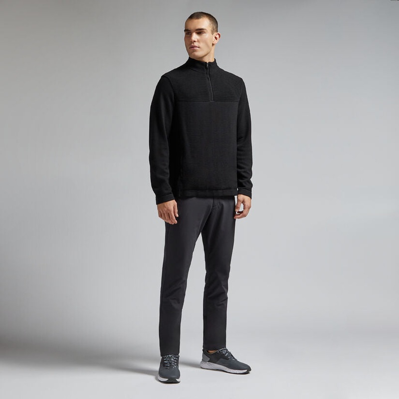 G/FORE MEN WIND BREAKER MERINO WOOL QUARTER ZIP PULLOVER