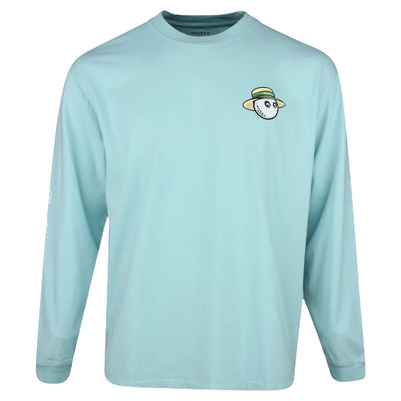 Malbon Marina Longsleeve Golf T-Shirt Light Blue – SS25 Men