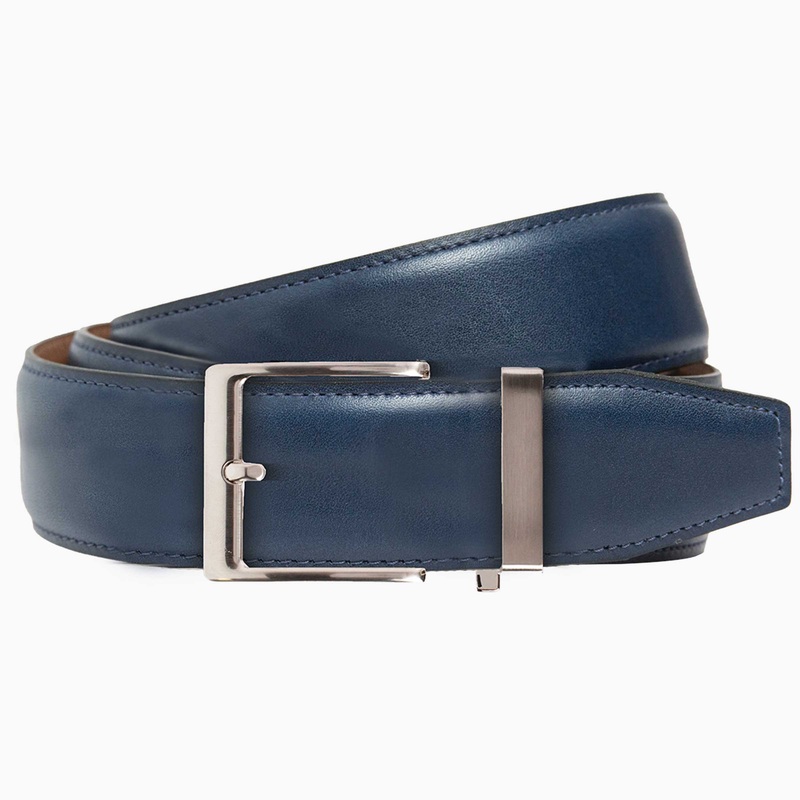 Smooth Denim Dress Ratchet Belt 1.575″ Strap [40mm]
