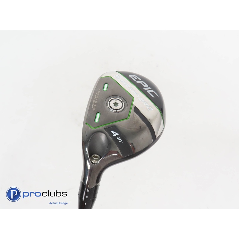 Left Handed Callaway Super Hybrid 21* 4 Hybrid – SteelFiber fc75 Regular 367106