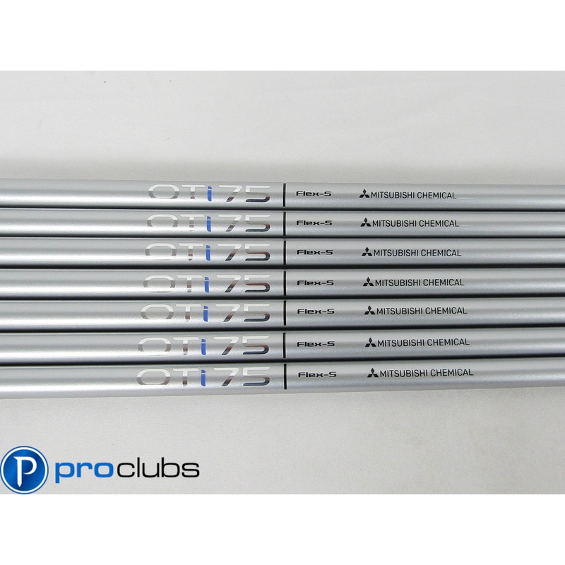 (7) NEW MITSUBISHI CHEMICAL OTi 75 STIFF FLEX GRAPHITE IRON SHAFTS .370 #448013