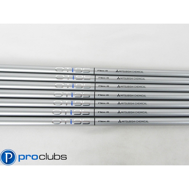 7pc NEW MITSUBISHI CHEMICAL OTi 95 REGULAR FLEX GRAPHITE IRON SHAFTS .370 446620
