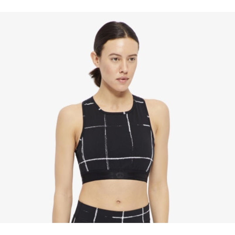 J. Lindeberg Alexis Printed Jersey Sports Bra Top