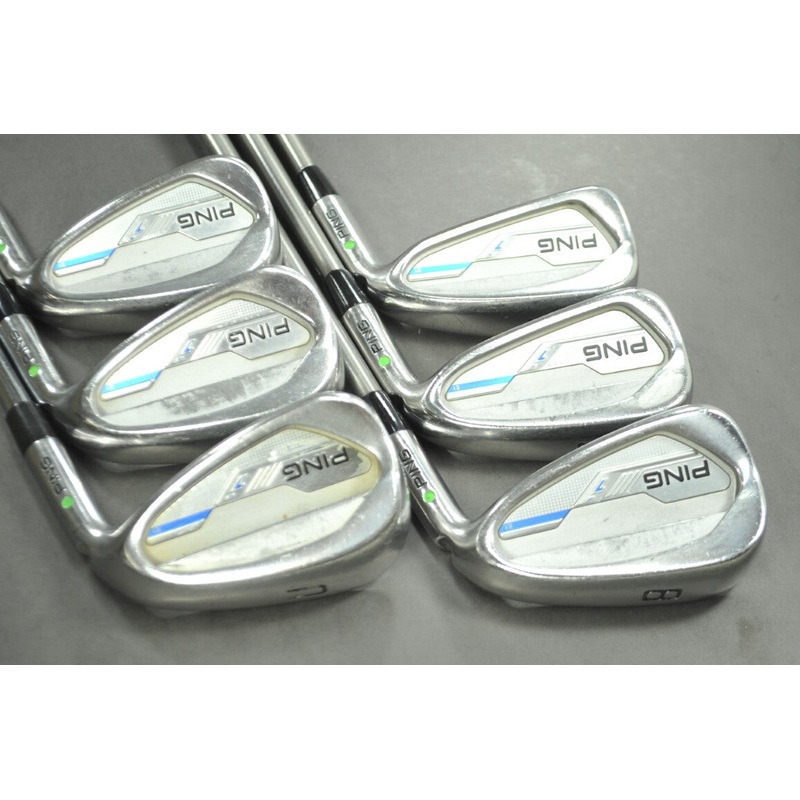 Ping i Series E1 6-W,UW Iron Set Regular Flex Green Dot RH SteelFiber 80 #192643
