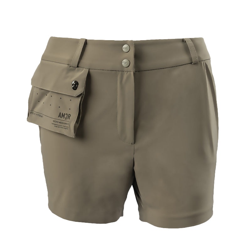 Amazingcre Women A. Skull Front Mag Pocket Shorts