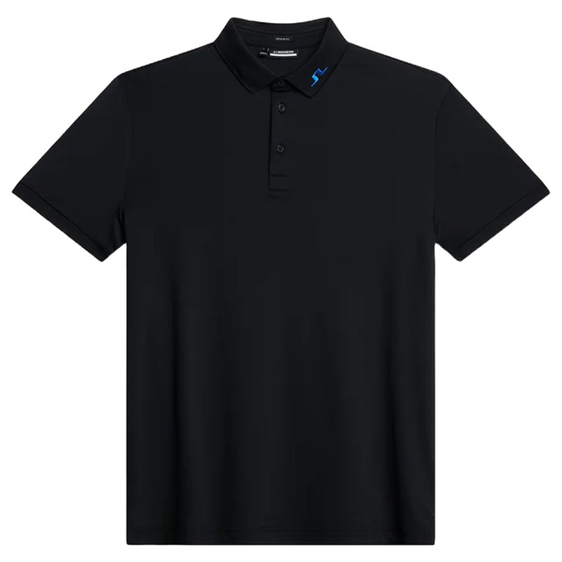 J.Lindeberg KV Regular Fit Golf Polo Black – SS24 Men