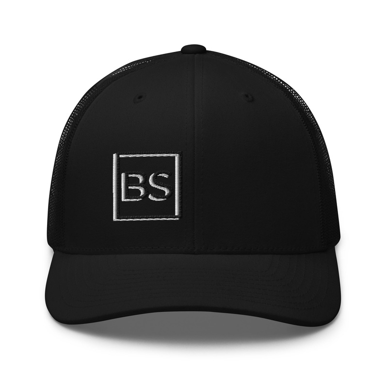 Black Square Golf 2D Logo Trucker Cap