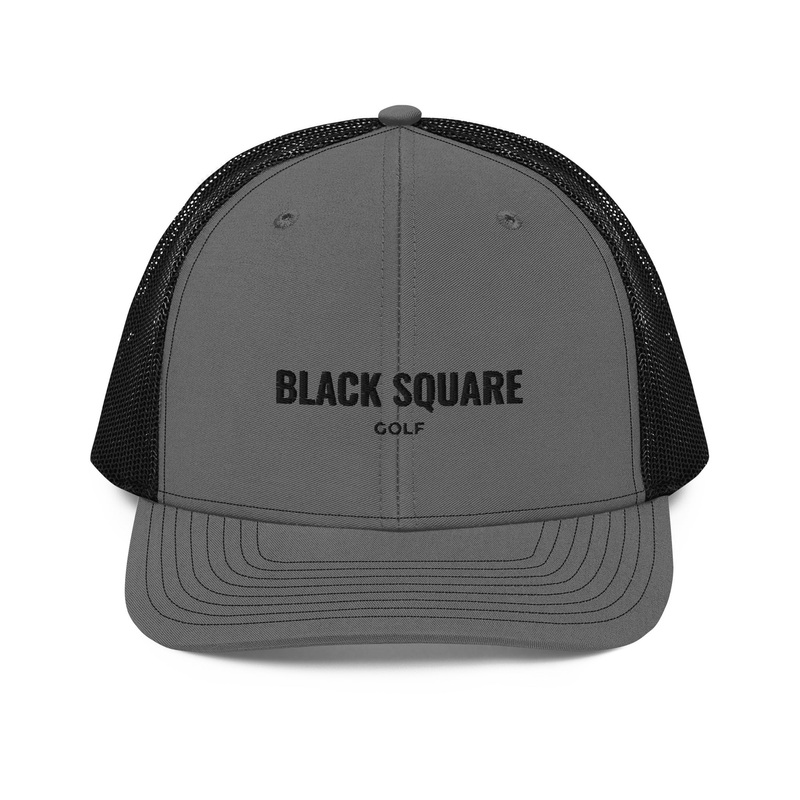 Black Square Golf Trucker Cap 2